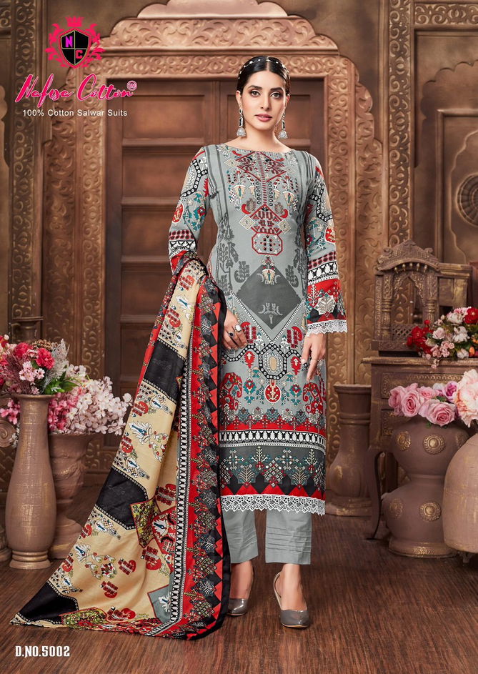 Mahera Vol 5 By Nafisa Printed Karachi Cotton Dress Material Wholesale Clothing Suppliers In India
